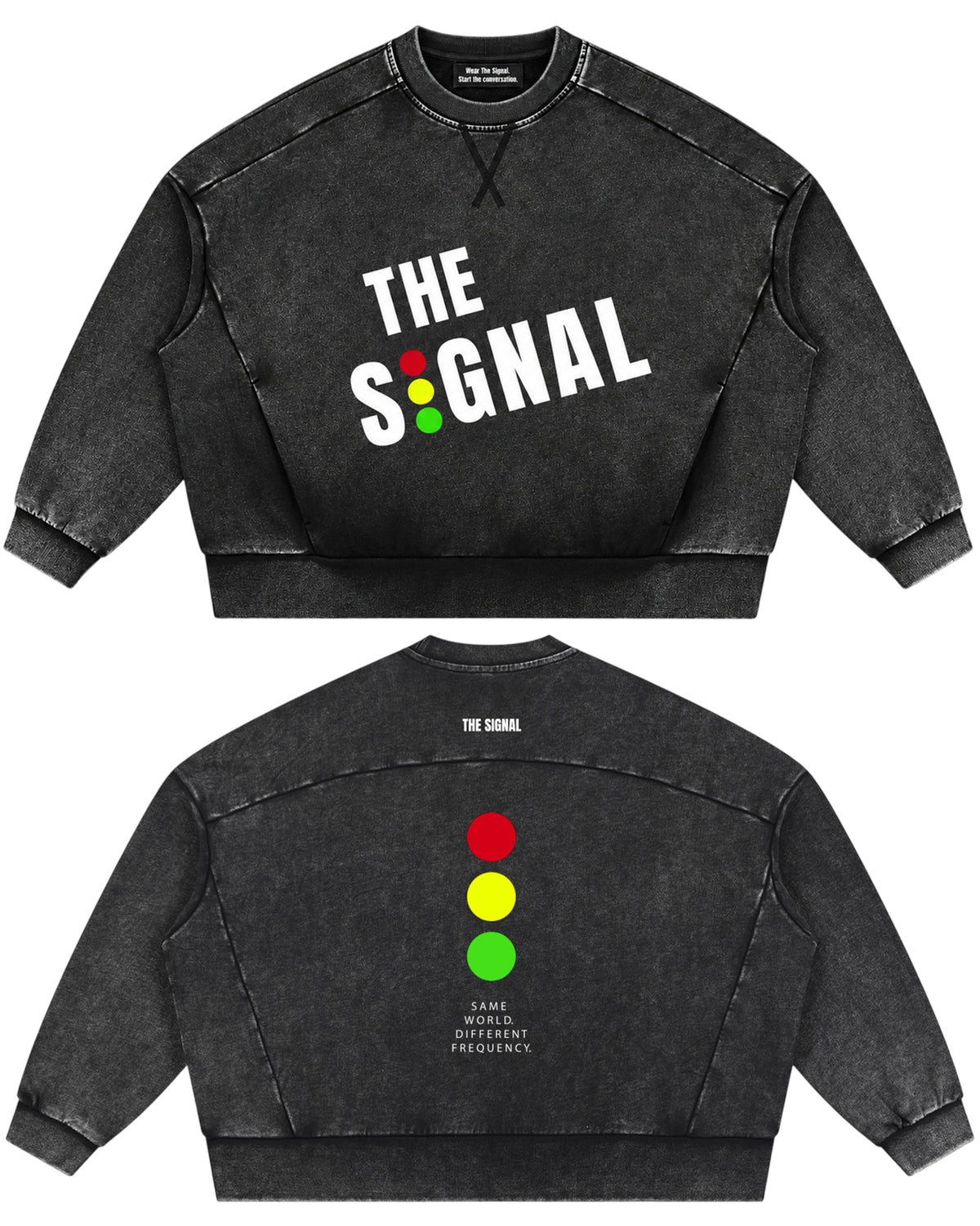 Premium. Unisex Mineral Wash Boxy Sweatshirt.
